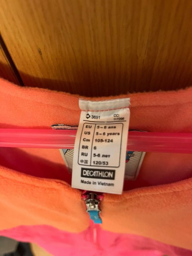 Mono esquiar talla 5 años decathlon