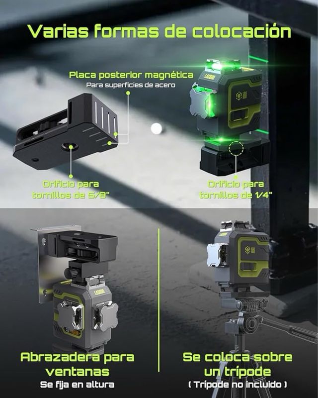 Nivel Láser LG4D 16 Haz Verde 4x360 SIN ESTRENAR