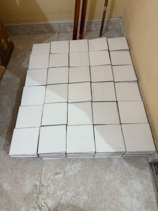 Azulejos 110x110x5mm blanco brillo