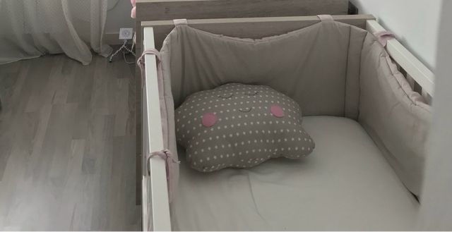 Cama cuna mas barandillas 