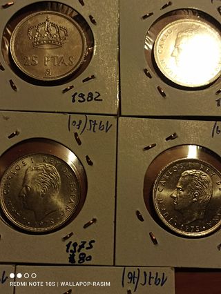 LOTE 25 PESETAS-1975 1984- SC