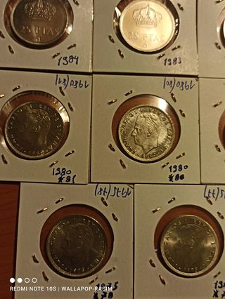 LOTE 25 PESETAS-1975 1984- SC