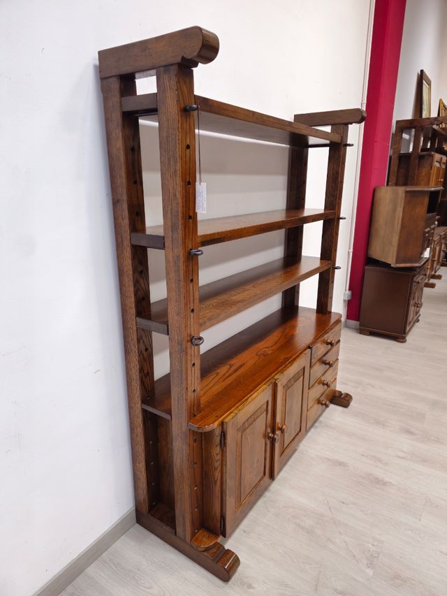 Libreria Rustica de Roble Macizo