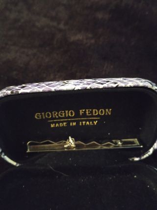 Fermacravatte oro bianco 