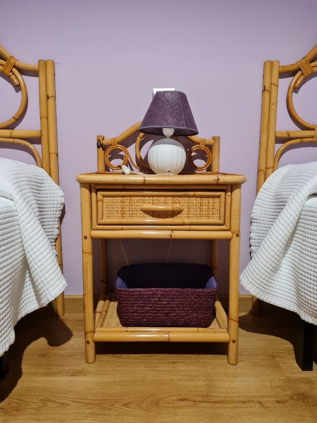 Conjunto habitación mimbre