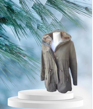 Parka verde caqui "Only"