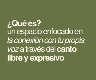 Sesiones de Canto Terapéutico y Expresión Corporal
