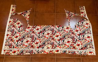 Trozos de tela estampada fantasia