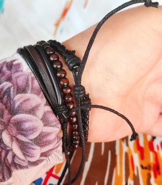 PULSERA DE CUERO DE HOMBRE DE 5 VUELTAS