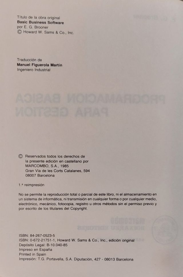 Programación básica para gestión