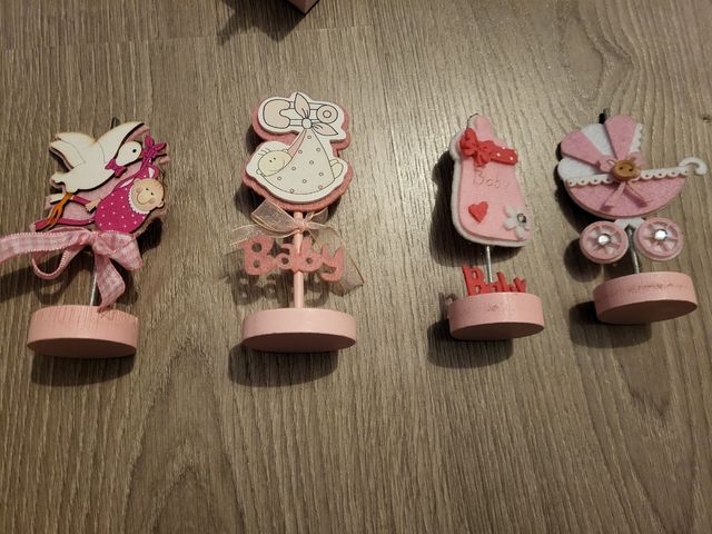 Clips sujeta foto bebé madera rosa