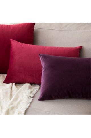 Dos fundas de cojines terciopelo
