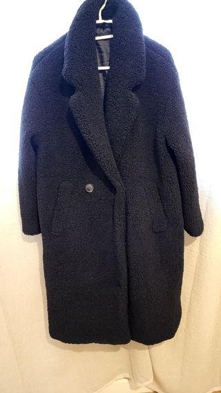 Cappotto nero teddy