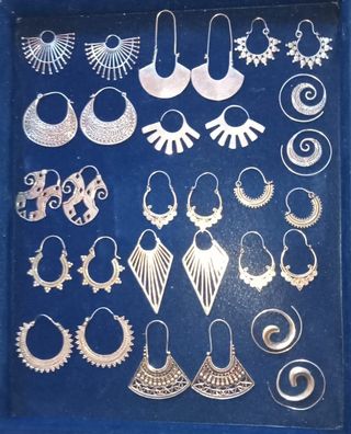Pendientes boho de plata