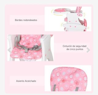 Trona 3 en 1 rosa y blanca