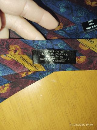 Corbata vintage seda valentino 