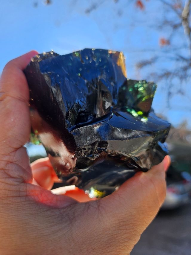 Cristal de Andara negro y multicolor