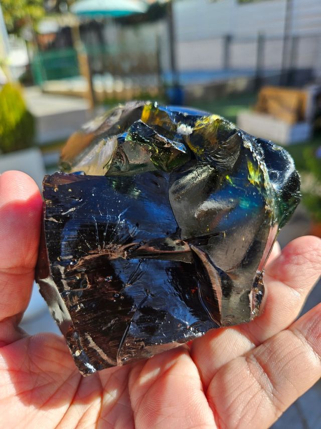 Cristal de Andara negro y multicolor