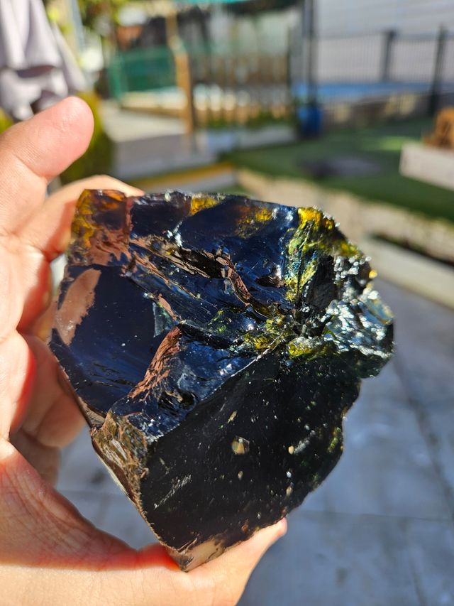 Cristal de Andara negro y multicolor