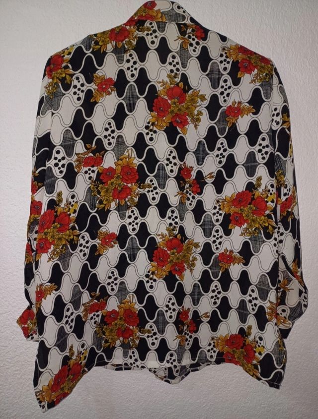 Camisa estampada manga larga 