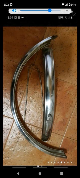 Pareja guardabarros cromados de bicicleta de