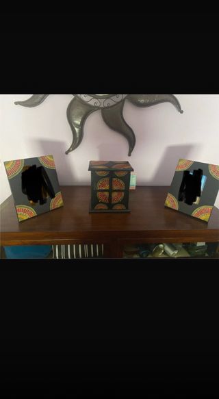 Conjunto de tocador  de madera