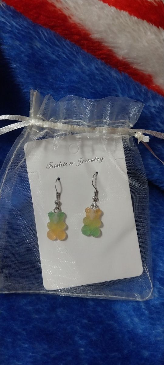 Pendientes osito gominola