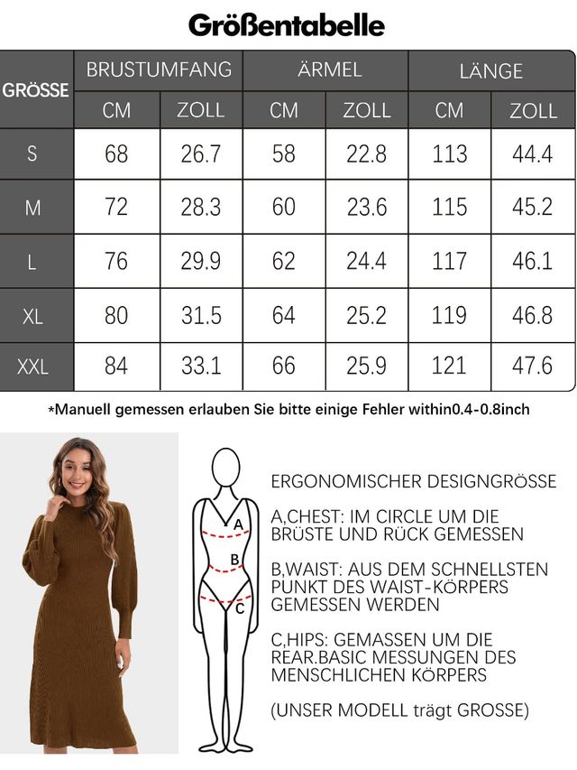 VestidVaatido largo de punto con cuello redondo