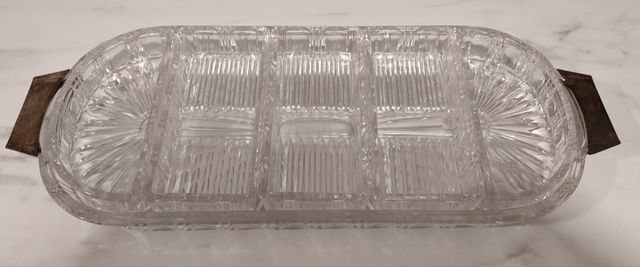 Bandeja de vidrio vintage 