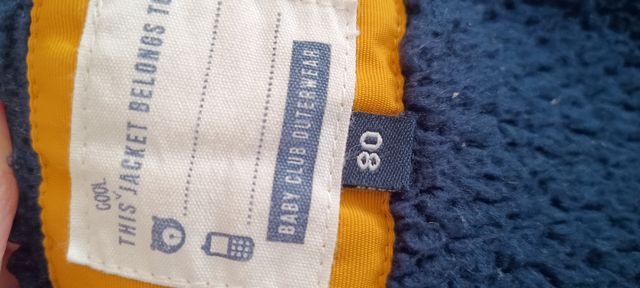 Piumino giallo taglia 80 per bambini