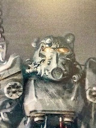 Fallout dogmeat T45 power armor poster alluminio