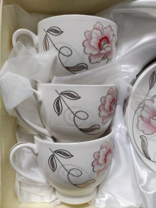 Set caffè 6 tazze con piattino