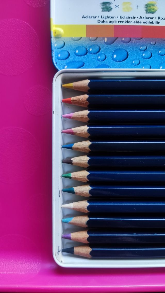 12 lápices de colores acuarelables