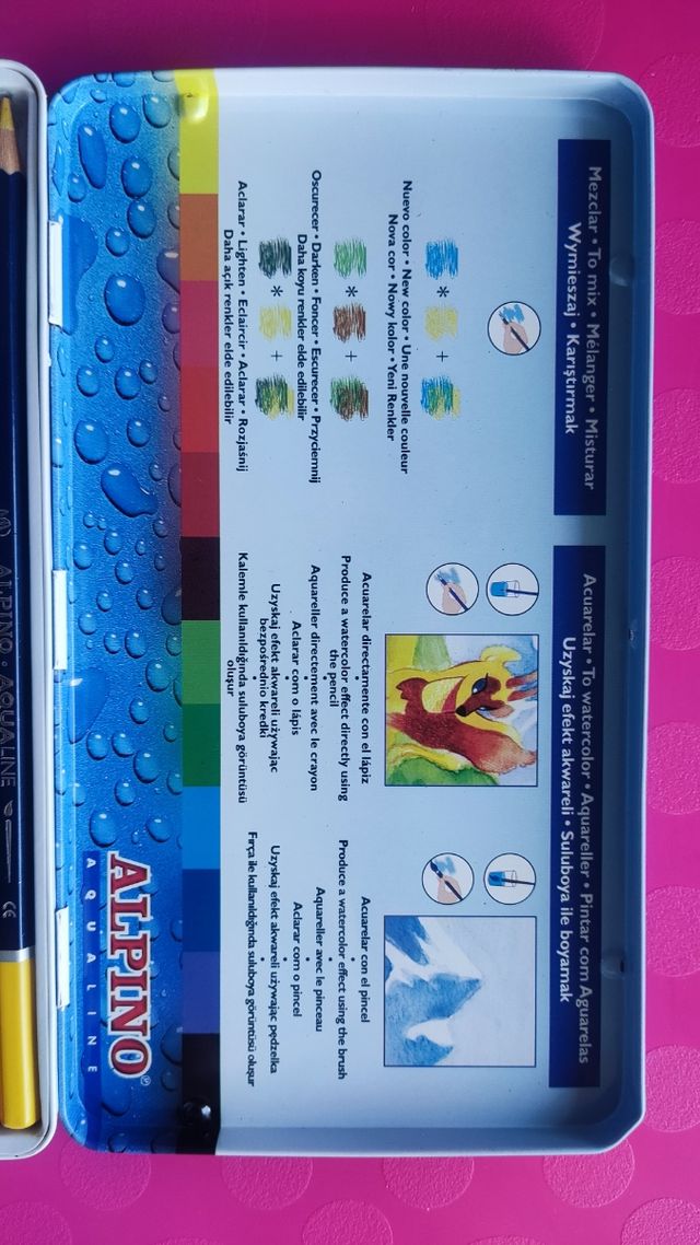 12 lápices de colores acuarelables