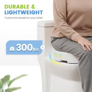 Asiento de inodoro elevado sin tapa 10cm - NUEVO