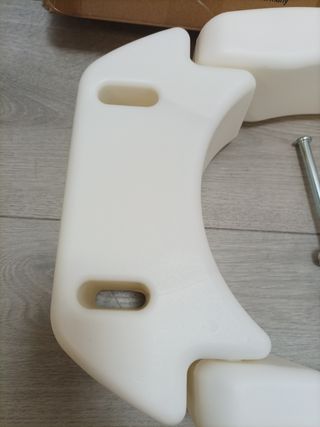Asiento de inodoro elevado sin tapa 10cm - NUEVO