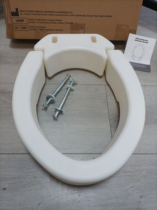 Asiento de inodoro elevado sin tapa 10cm - NUEVO