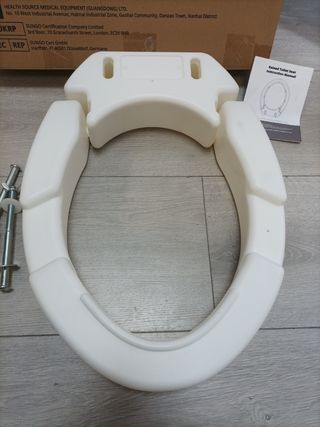 Asiento de inodoro elevado sin tapa 10cm - NUEVO