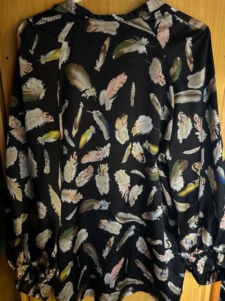 Blusa con manga larga abullonada