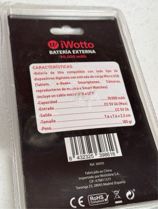 Batería Externa. NUEVA
