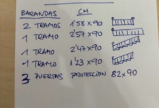 Barandas maderas 
varias medidas 
