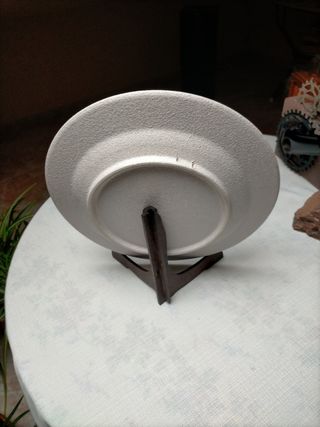 Plato decorativo tonos rosas y beige 31