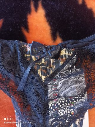 Tanga Leopardo mujer chica talla S 34 36