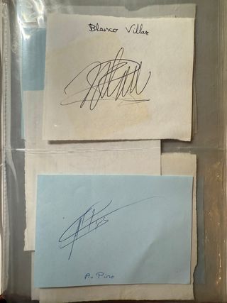 10 autógrafos ciclistas Vuelta España años 80
