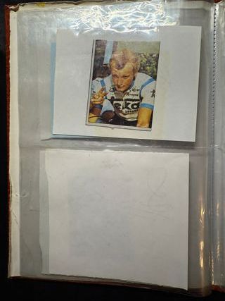 10 autógrafos ciclistas Vuelta España años 80