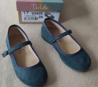 Bailarinas zapatillas niña talla 26 turquesa 