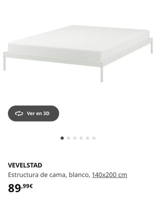 Somier de laminas lacado en blanco