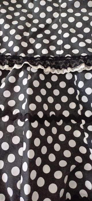 Traje flamenca lunares negro y blanco