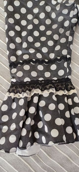 Traje flamenca lunares negro y blanco