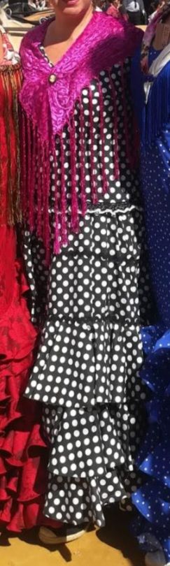 Traje flamenca lunares negro y blanco